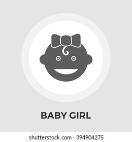 Baby girl Icon Vector. Flat icon isolated on the white background. Editable EPS file. Vector illustration.