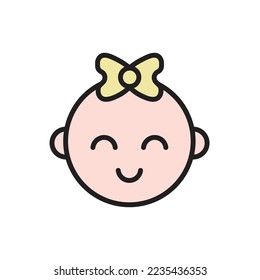 Baby Girl Icon Vector Illustration