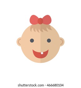 baby girl icon. vector illustration