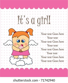 Baby girl invitation