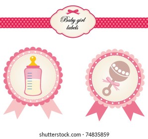 Baby girl labels