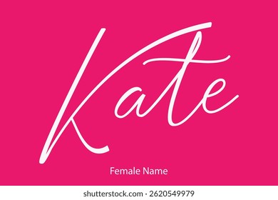 Baby Girl Nome Kate Em Texto De Tipografia Cursiva Elegante