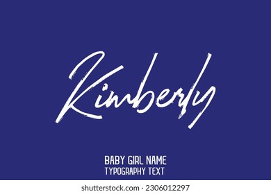 Baby Girl Name Kimberly in stylischem Briefing Cursive Typografy Text