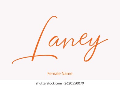 Baby Girl Name Laney In Stylish Cursive Typography Text