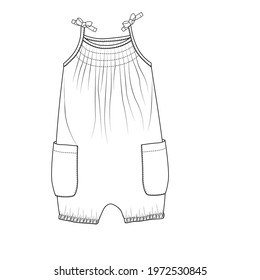 Baby girl overalls design vector illustration