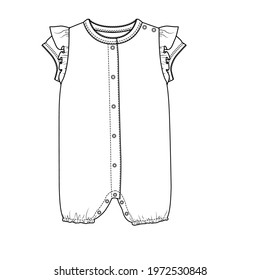 Baby girl overalls design vector illustration