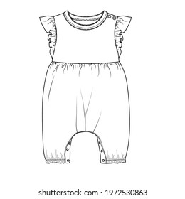 Baby girl overalls design vector illustration