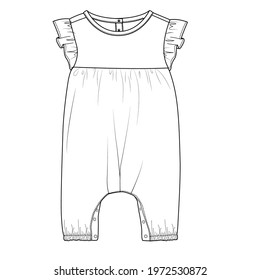 Baby girl overalls design vector illustration