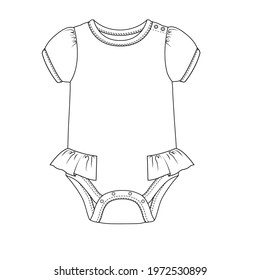 Baby girl overalls design vector illustration