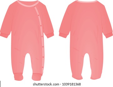 Baby girl romper. vector illustration