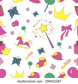 Baby Girl Seamless Pattern