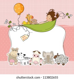 baby girl shower card