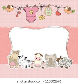 Baby Girl Shower Card