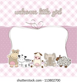 baby girl shower card