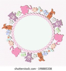 Baby Girl Shower Card