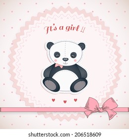 Baby girl shower card. 