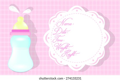 Baby girl shower card