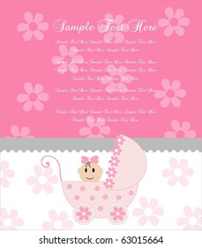 baby girl shower card