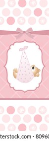 baby girl shower card
