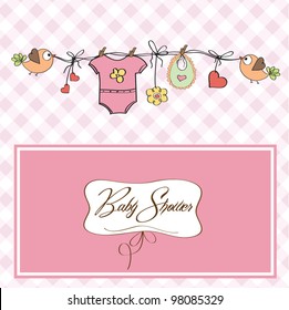 baby girl shower card