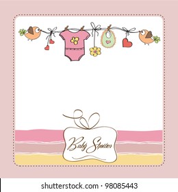 baby girl shower card