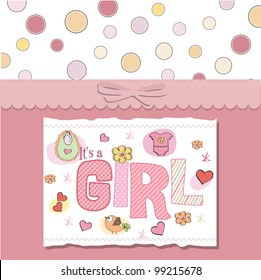 baby girl shower card