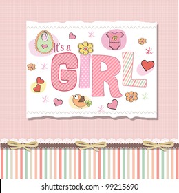 baby girl shower card