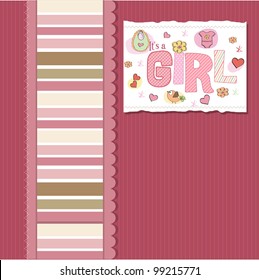 baby girl shower card
