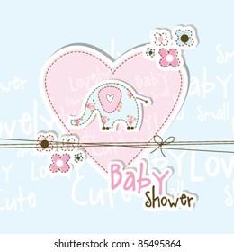 baby girl shower card with copy space
cute unique baby invitation card