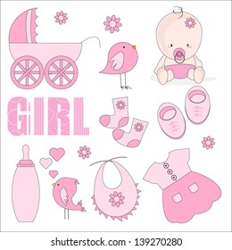 Baby Girl Shower Design Elements