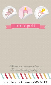 Baby girl shower invitation