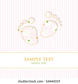 baby girl shower invitation
arrival card with copy space