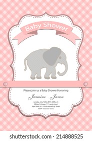 baby girl baby shower invitation card. Vector eps10,illustration.