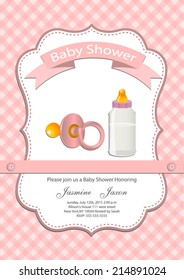 Baby Boy Baby Shower Invitation Card Stock Vector (Royalty Free ...