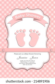 Baby Boy Baby Shower Invitation Card Stock Vector (Royalty Free ...