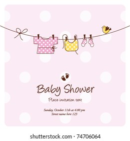 Baby Girl Shower Invitation Card
Baby Background With Copy Space