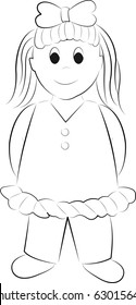 baby girl sketch
