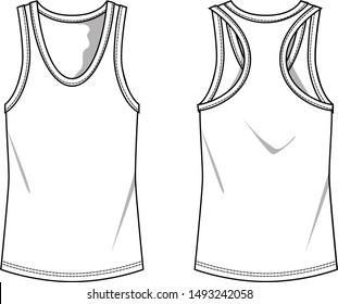 baby girl sleeveless vector template palttern