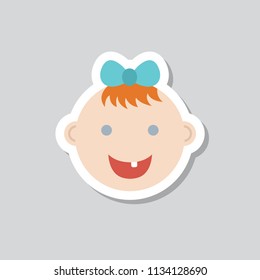 baby girl sticker icon