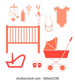 Baby girl stuff â?? Illustration.