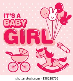 baby girl template vector/illustration
