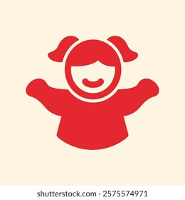 Baby Girl trendy creative pretty abstract vector illustration colorful useful design.eps
