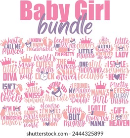 Baby Girl Vector Designs Bundle