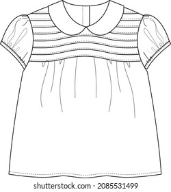 Baby Girls Fashion Peterpan Collar Blouse CAD