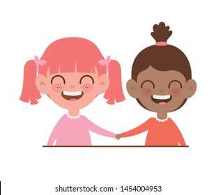 baby girls smiling on white background