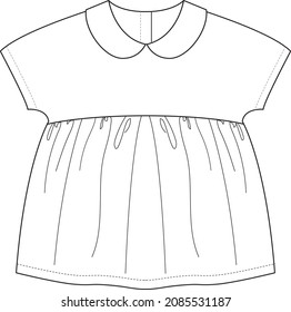 
Baby Girls Summer Fashion Blouse CAD
