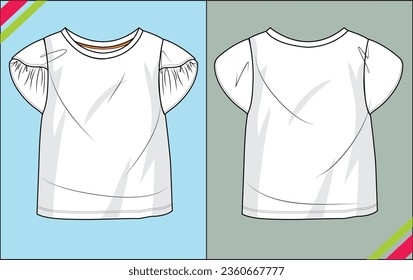 BABY GIRLS TOP FASHION DRESS ILLUSTRATION