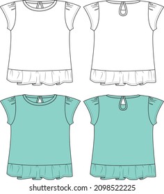 BABY GIRLS TOP GATHERING IN  SLEEVE AND BOTTOM