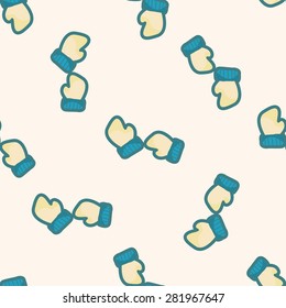 Baby gloves , cartoon seamless pattern background