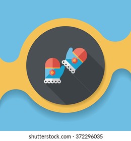 baby Gloves flat icon with long shadow,eps10